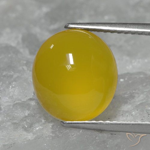 Ágata ouro amarelado Natural 4.64ct, oval, Translúcido
