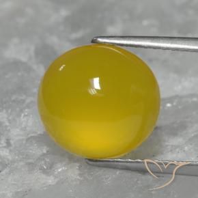 Ágata ouro amarelado Natural 4.64ct, oval, Translúcido