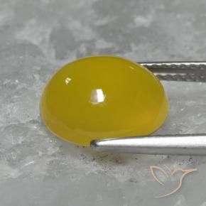 Ágata ouro amarelado Natural 4.64ct, oval, Translúcido