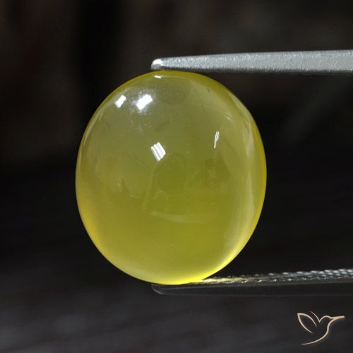 6.54ct Natural Luz amarela Ágata, oval, Translúcido