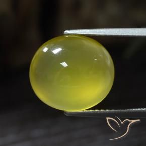 Ágata Luz amarela Natural 6.54ct, oval, Translúcido