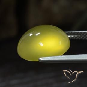 Ágata Luz amarela Natural 6.54ct, oval, Translúcido