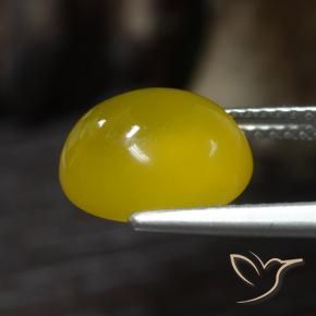 Ágata Amarelo claro mel Natural 4.30ct, oval, Translúcido