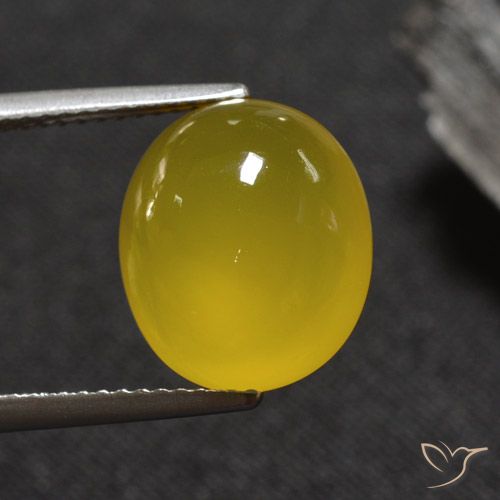 5.84ct Natural amarelo médio Ágata, oval, Translúcido