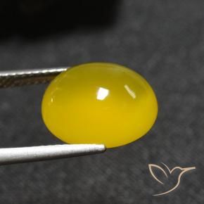 Ágata ouro amarelado Natural 5.93ct, oval, Translúcido