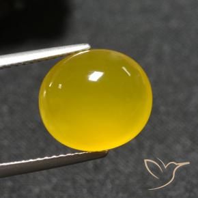 Ágata ouro amarelado Natural 5.93ct, oval, Translúcido
