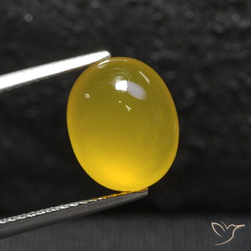4.24ct Natural Mel amarelo Ágata, oval, Translúcido