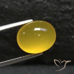Ágata Mel amarelo Natural 4.24ct, oval, Translúcido
