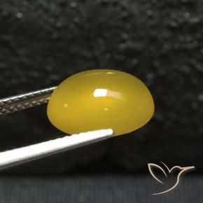 Ágata Mel amarelo Natural 4.24ct, oval, Translúcido
