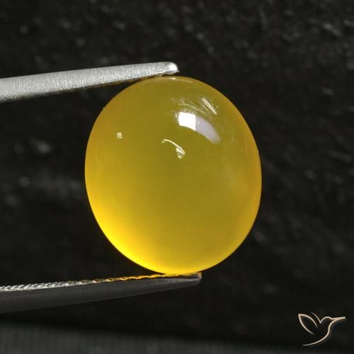 5.38ct Natural Mel amarelo Ágata, oval, Translúcido