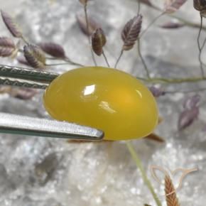 Ágata Amarelo escuro Natural 3.05ct, oval, Translúcido