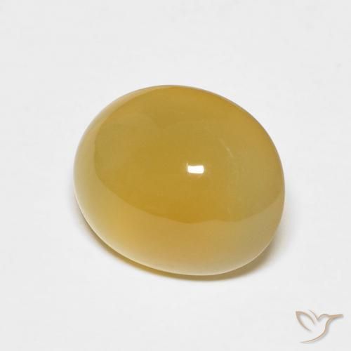 Ágata Amarelo escuro Natural 3.79ct, oval, Translúcido