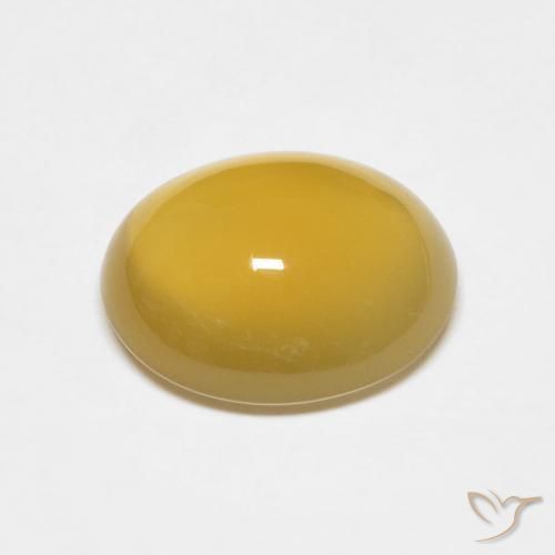 Ágata Amarelo escuro Natural 3.79ct, oval, Translúcido