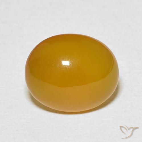 5.36ct Natural Amarelo claro mel Ágata, oval, Translúcido