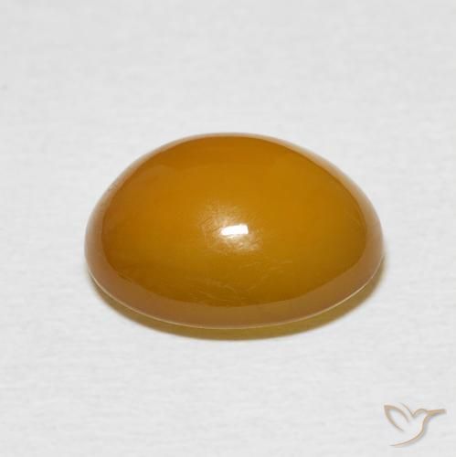 Ágata Amarelo claro mel Natural 5.36ct, oval, Translúcido
