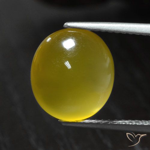 5.31ct Natural amarelo médio Ágata, oval, Translúcido