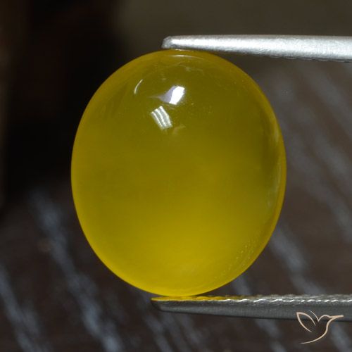 5.41ct Natural amarelo médio Ágata, oval, Translúcido