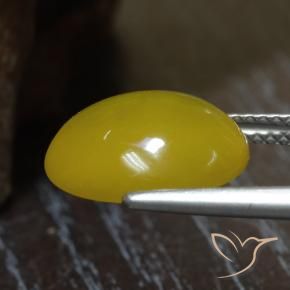 Ágata amarelo médio Natural 5.41ct, oval, Translúcido