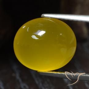 Ágata Mel amarelo Natural 4.97ct, oval, Translúcido