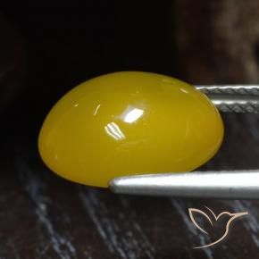 Ágata Mel amarelo Natural 4.97ct, oval, Translúcido