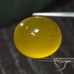 Ágata Mel amarelo Natural 3.72ct, oval, Translúcido