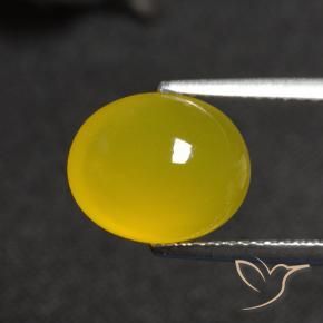 Ágata Mel amarelo Natural 3.41ct, oval, Translúcido
