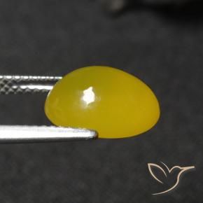 Ágata Mel amarelo Natural 3.41ct, oval, Translúcido
