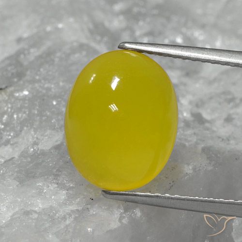 4.68ct Natural Amarelo claro médio Ágata, oval, Translúcido