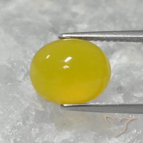 Ágata Mel amarelo Natural 3.62ct, oval, Translúcido