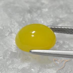 Ágata Mel amarelo Natural 3.62ct, oval, Translúcido