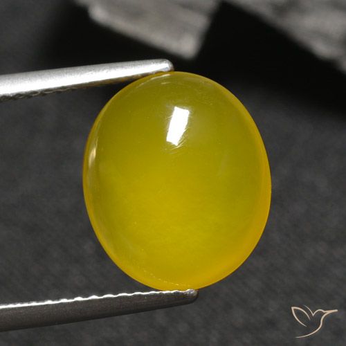 4.04ct Natural ouro amarelado Ágata, oval, Translúcido