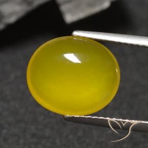 Ágata ouro amarelado Natural 4.04ct, oval, Translúcido