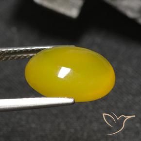 Ágata ouro amarelado Natural 4.04ct, oval, Translúcido
