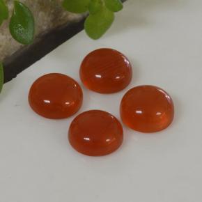 Pedras preciosas de ágata laranja natural de 1,88 ct, corte redondo, translúcido