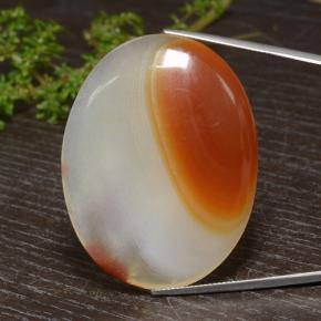 Ágata multicolorido natural 84,57ct, corte oval, translúcido