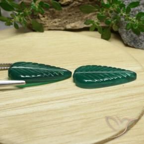 Pedras preciosas de Ágata Verde natural de 8.76 ct, Chique, Translúcido