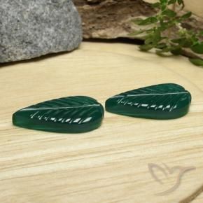 Pedras preciosas de Ágata Verde escuro médio natural de 10.48 ct, Chique, Translúcido