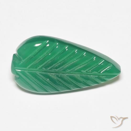 Ágata Verde médio Natural 5.62ct, Chique, Translúcido