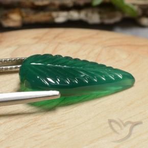 Ágata Verde médio Natural 5.19ct, Chique, Translúcido