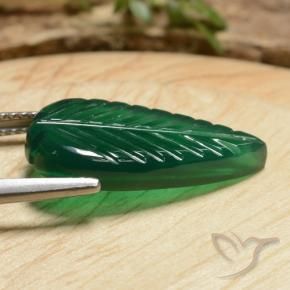 Ágata Verde médio Natural 5.78ct, Chique, Translúcido