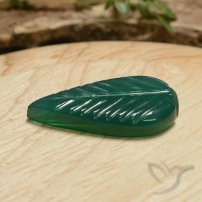 Ágata verde natural 5,23ct, forma extravagante, translúcido