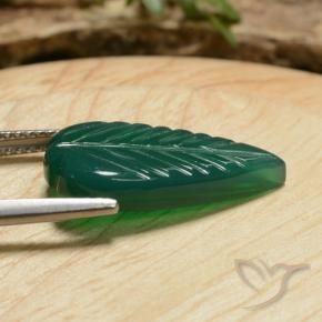 Ágata verde natural 5,23ct, forma extravagante, translúcido