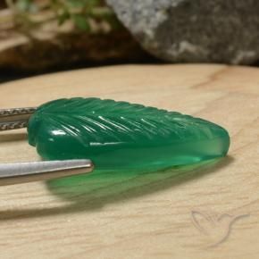 Ágata trevo verde Natural 5.30ct, Chique, Translúcido