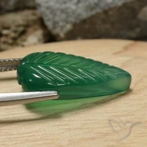 Ágata Verde amarelado Natural 5.52ct, Chique, Translúcido
