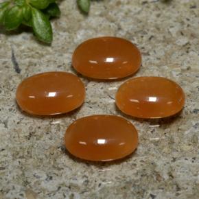 Pedras preciosas de Ágata laranja avermelhado natural de 2.68 ct, Corte Oval, Translúcido