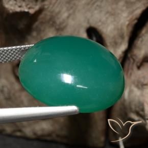 Ágata Verde médio Natural 23.89ct, Redondo, Translúcido