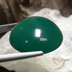 Ágata verde pinho Natural 25.49ct, Redondo, Translúcido