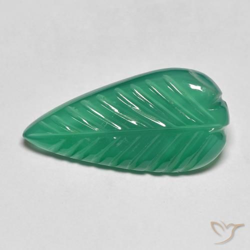 4.30ct Natural Verde profundo médio Ágata, Chique, Translúcido