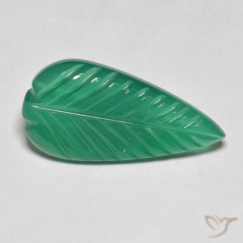 Ágata Verde profundo médio Natural 4.30ct, Chique, Translúcido