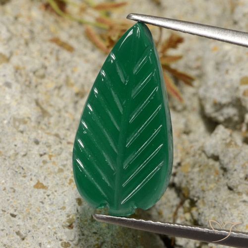 5.00ct Natural Verde médio Ágata, Chique, Translúcido